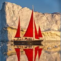 "Midnight Sailing on Disko Bay" by Doug Thompson received 14 votes